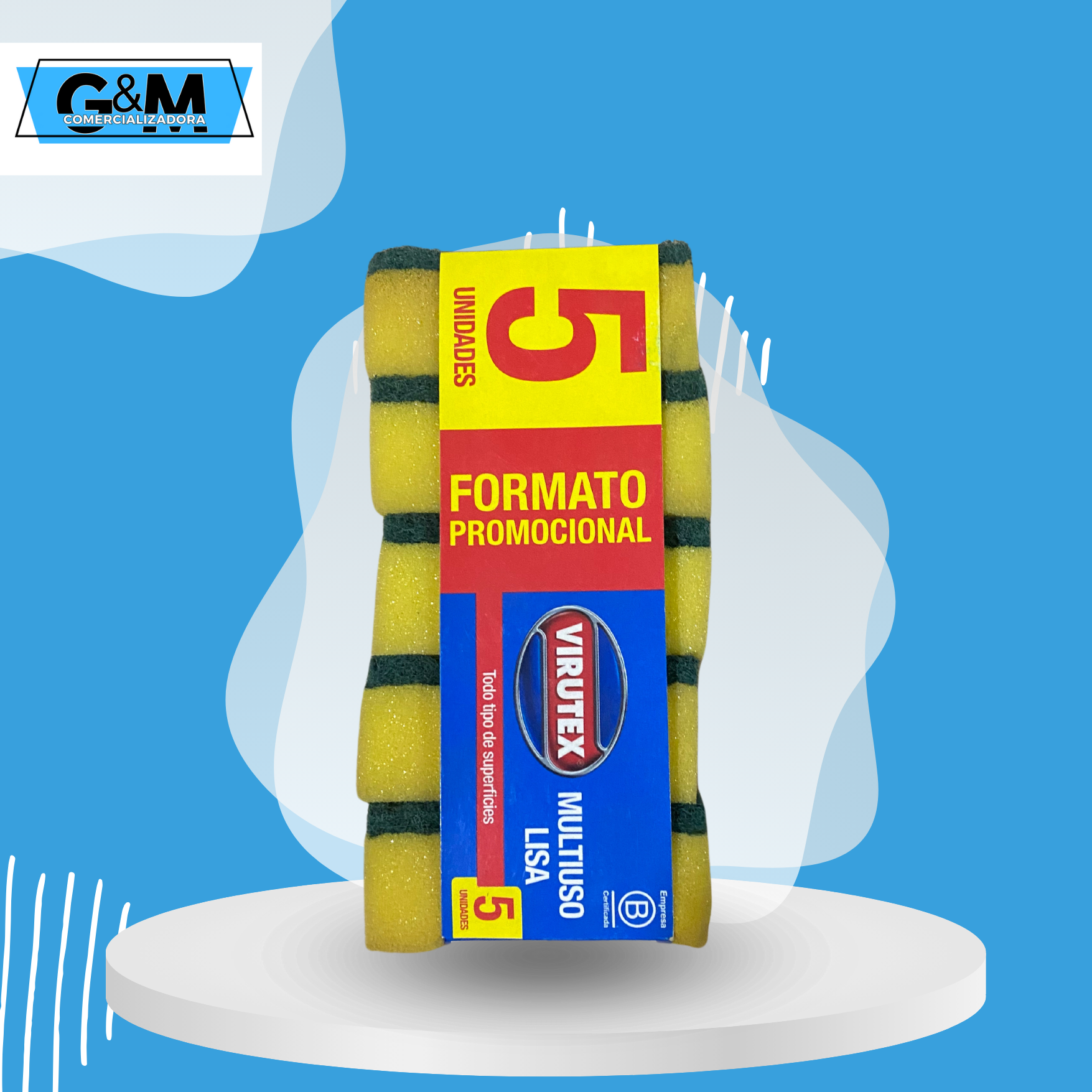 ESPONJA VIRUTEX FORMATO PROMOCIONAL 5 UNI.