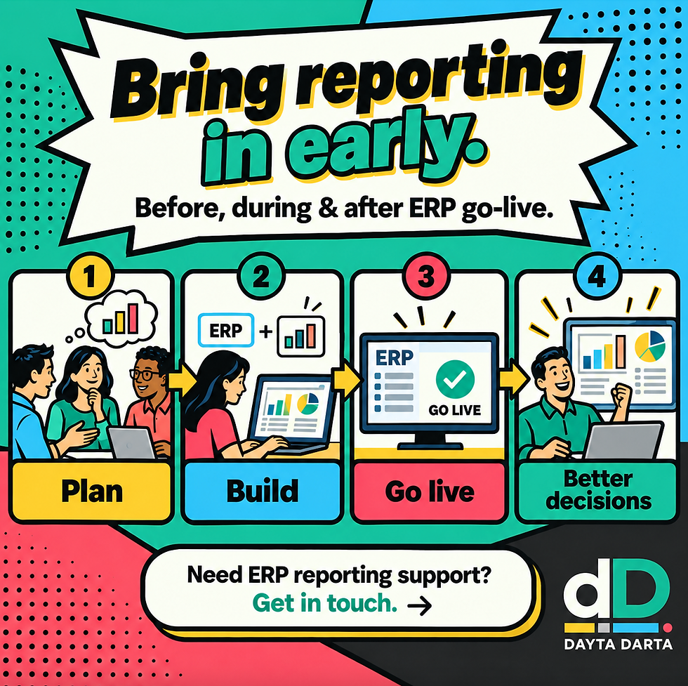 A new ERP doesn't automatically fix reporting.