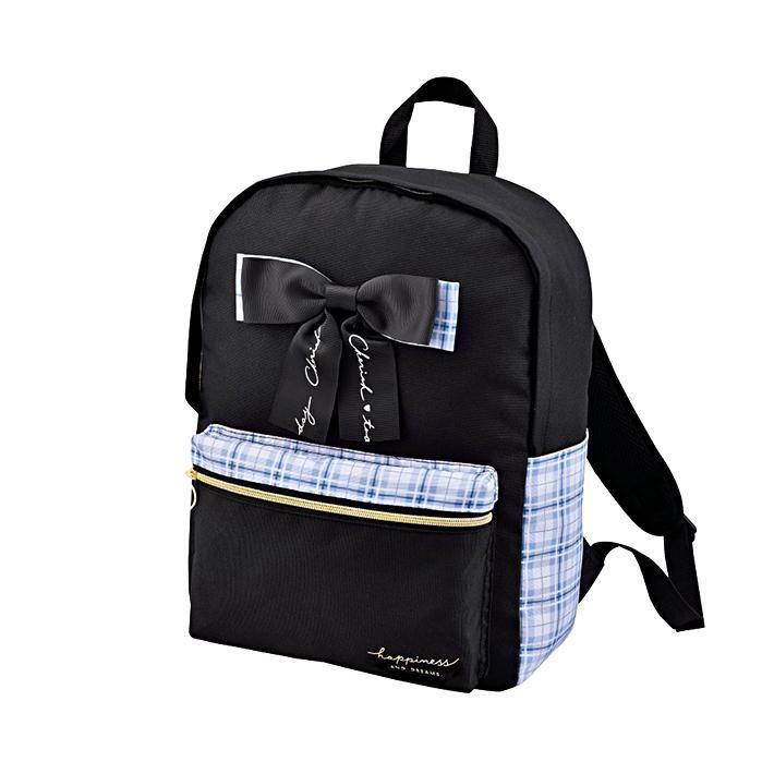 BIG Ribbon Backpack Black/Light Blue