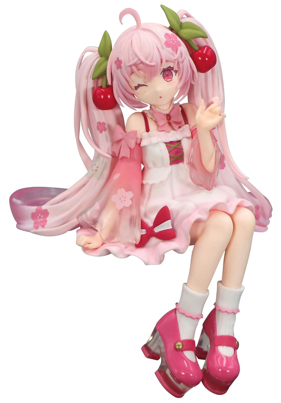 初音未来面条塞PVC手办 樱花初音未来2025 Wink Ver. 14厘米