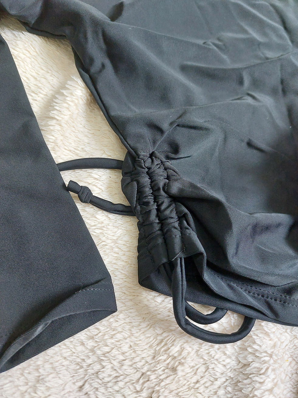 Thumbnail: RSB2532 Black High waist Bikini with Long Sleeve Top