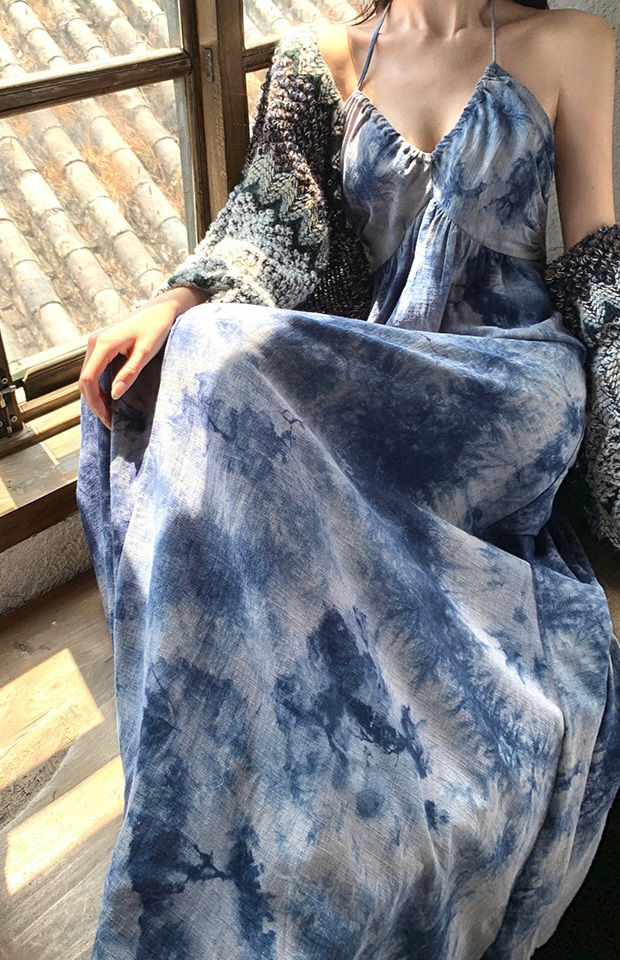 Thumbnail: DS25182 Tie Dye Casual Dress (exclude outerwear)