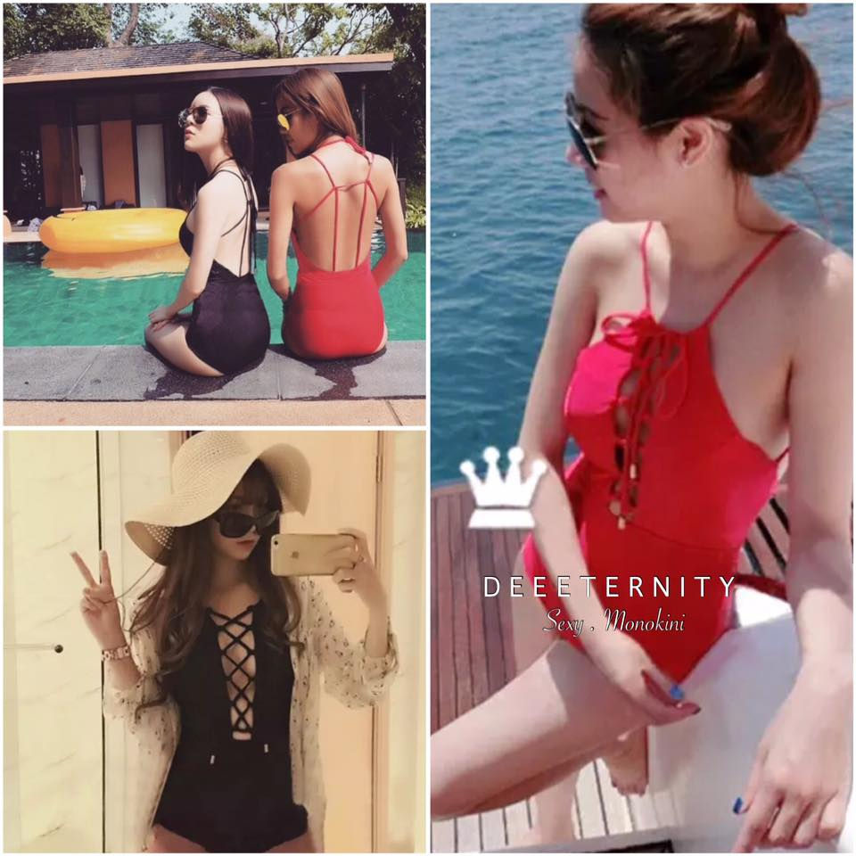 RSN16182 胸前绑带连体比基尼