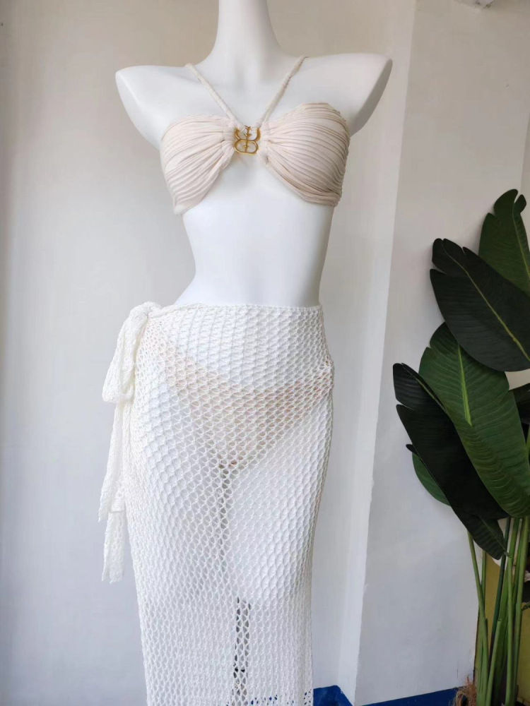 Thumbnail: SBS25152 Beige Bikini With Wrapper