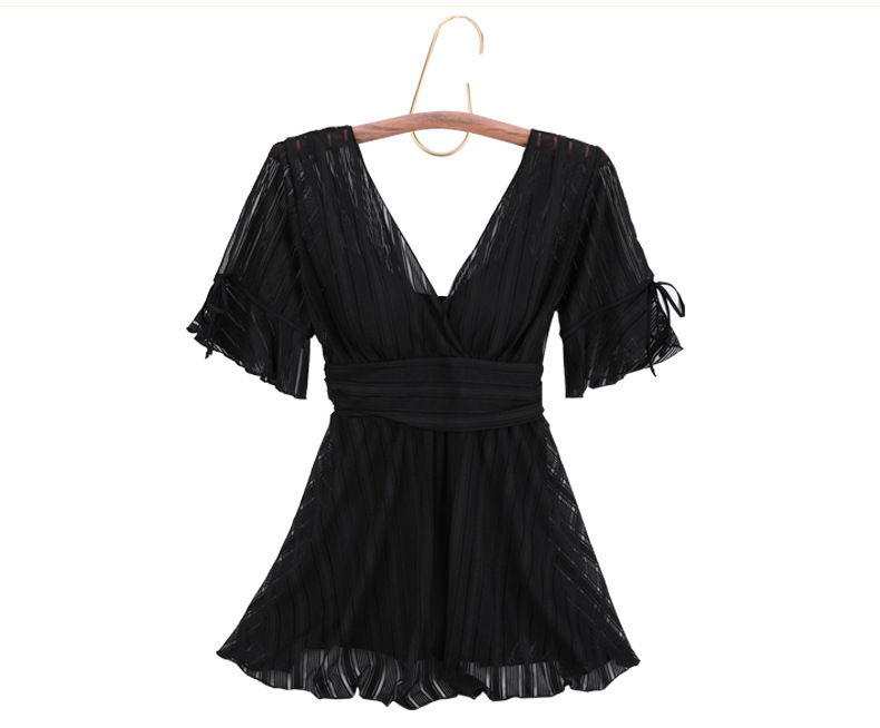 Thumbnail: SPY254 Lace Sleeve Dress Type Plus Size Swimwear