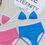 Thumbnail: RSS014 Plain Color White Line High Waist Bikini