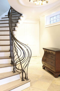 art nouveau wrought iron railing