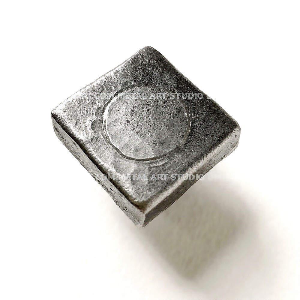 Square Knob. Modern Handcrafted Kitchen Cabinet Hardware.