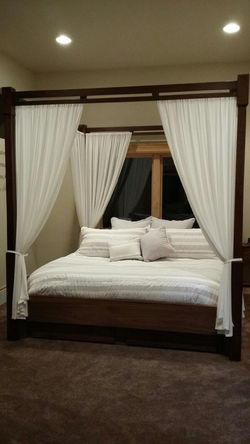 Completed Black Walnut Canopy Bed