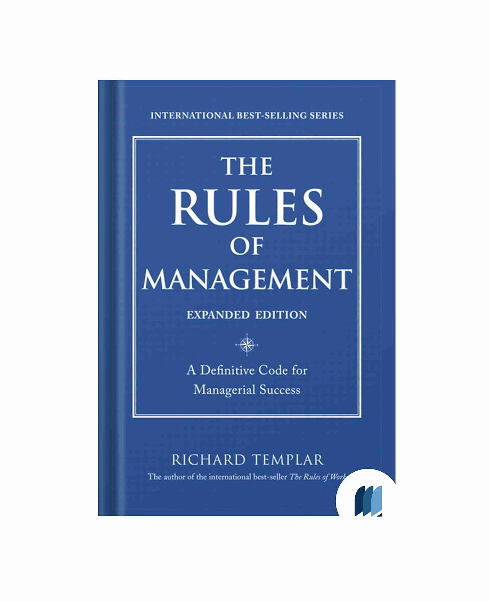 Image of Book Summary: The Rules Of Management by RICHARD TEMPLAR on Bookdio.org