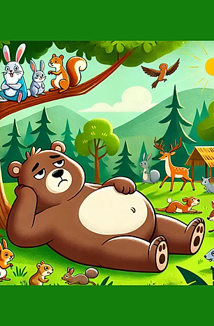 Bruno the Bear loved napping, but when the forest needed him, would he finally step up?