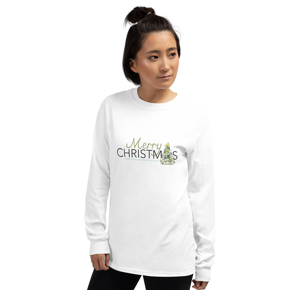 Thumbnail: Coral Christmas Tree Long Sleeve Shirt
