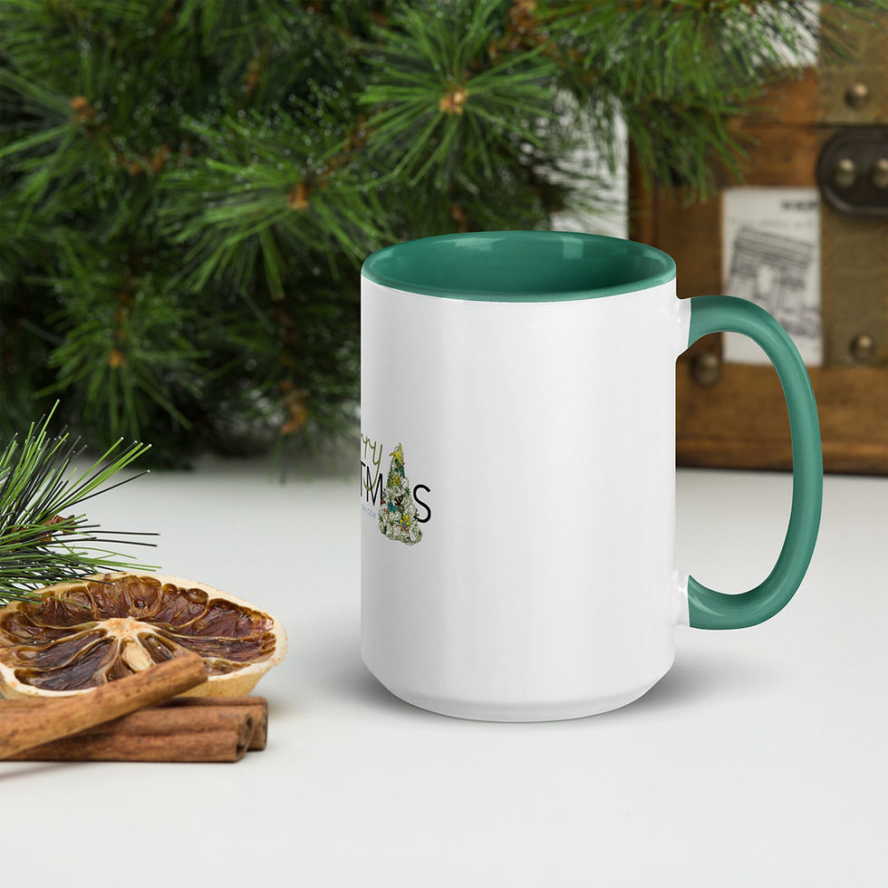 Thumbnail: Coral Christmas Tree Mug with Color Inside