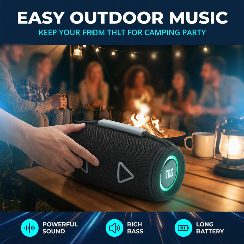 Thumbnail: TG657 Portable Wireless Speaker 16W HD Stereo Sound Outdoor Bluetooth Speaker Co