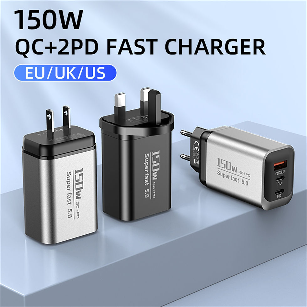 Thumbnail: 150W USB Type C Charger USB QC3.0 Fast Charging Mobile Phone Charger Travel Adap