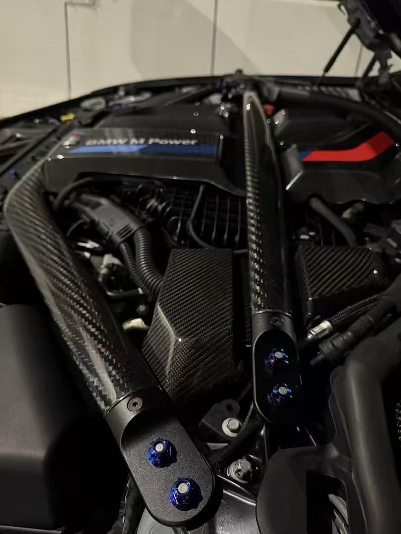 Thumbnail: S58 U-Style Dry Carbon Fiber Engine Brace Bar - BMW G87 M2 / G80 M3 / G82 G83 M4