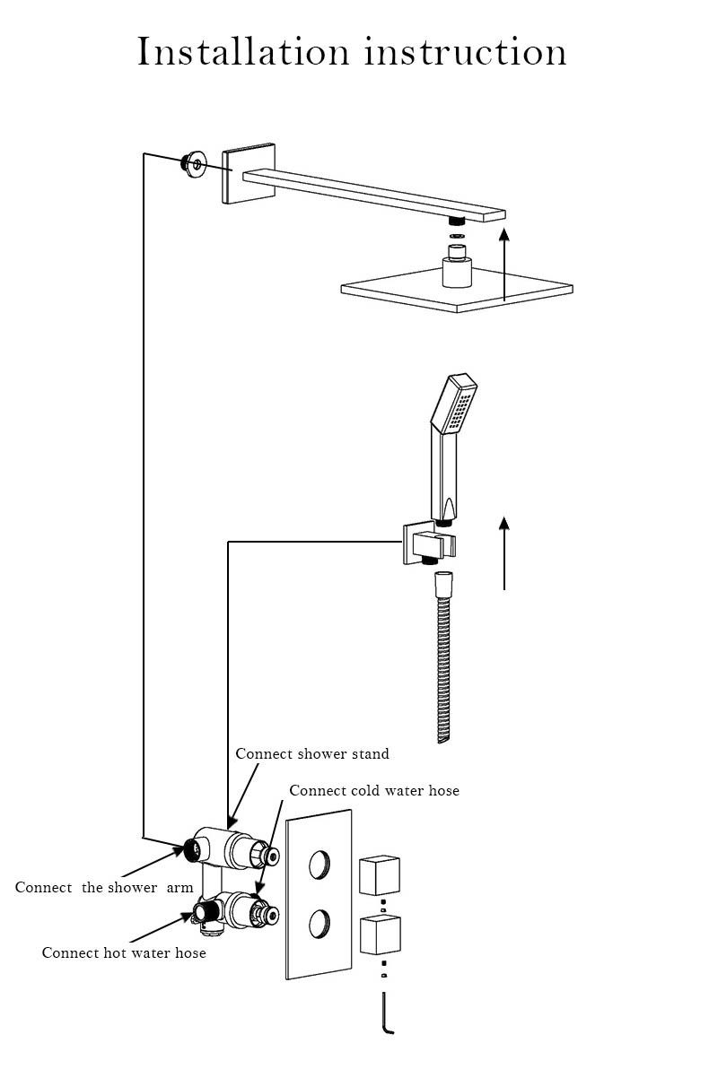 Thumbnail: Full Brass, Thermostatic Shower Valve With Handset & Rainshower
