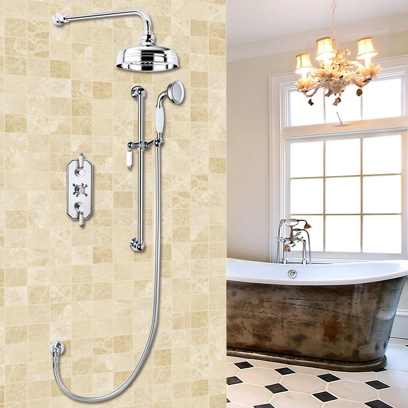 Thumbnail: Thermostatic Shower Valve With Shower Raiser Kits&Rain Shower