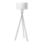 Gulvlampe, krom m. hvid skærm / floor lamp, chrome w. white lamp shade