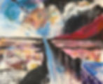 A rift cuts through space and spirit in this large-scale abstract. Split Sky explores rupture—between storm and calm, memory and future, self and world. Drips, smears, and surges of color collide in an emotional landscape that feels both cosmic and deeply personal. It’s a painting of thresholds—terrifying, beautiful, and wide open.