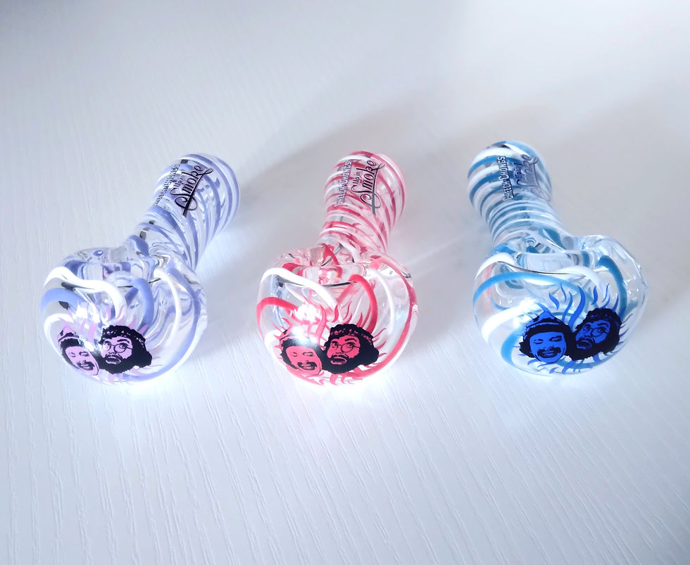 Thumbnail: Cheech & Chong Glass Spoon Up in Smoke Purple Red Blue