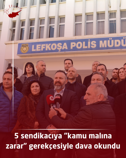 5 sendikacıya "kamu malına zarar" gerekçesiyle dava okundu