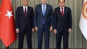 TBMM Başkanı Kurtulmuş, TC İçişleri Bakanı Yerlikaya ile İçişleri Bakanı Oğuz'u kabul etti