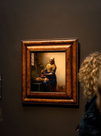 Famous artwork display during an Amsterdam museum tour