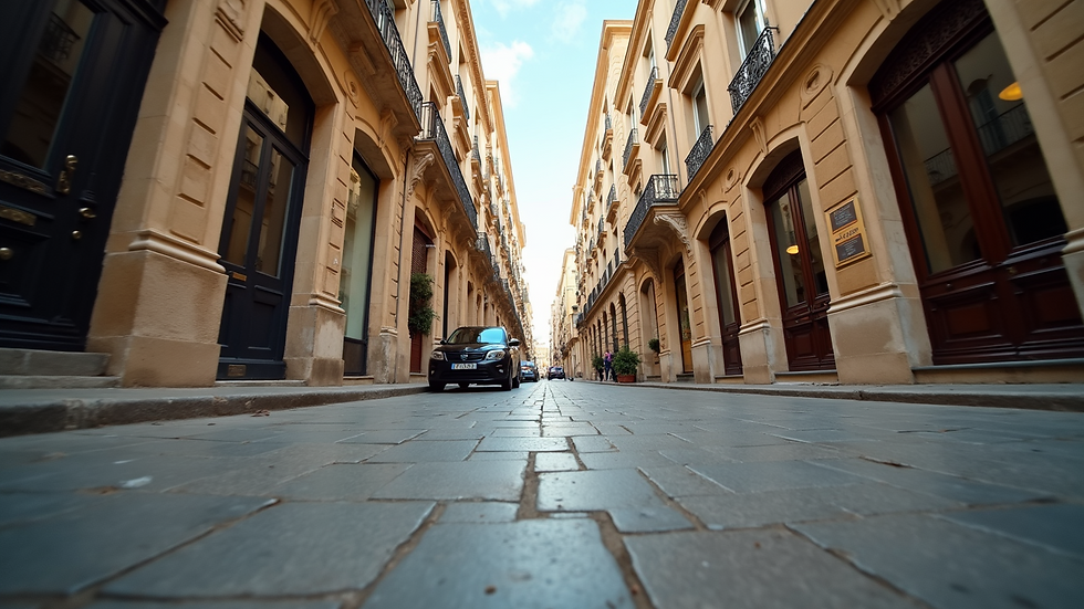 Eye-level view of a picturesque street in Valletta