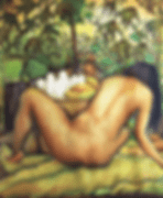 Mujer sacando la yuca