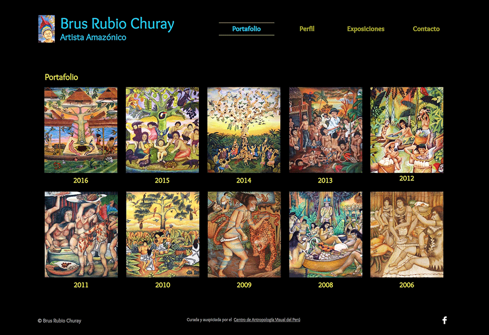 Nueva web de artista visual amazónico Brus Rubio Churay