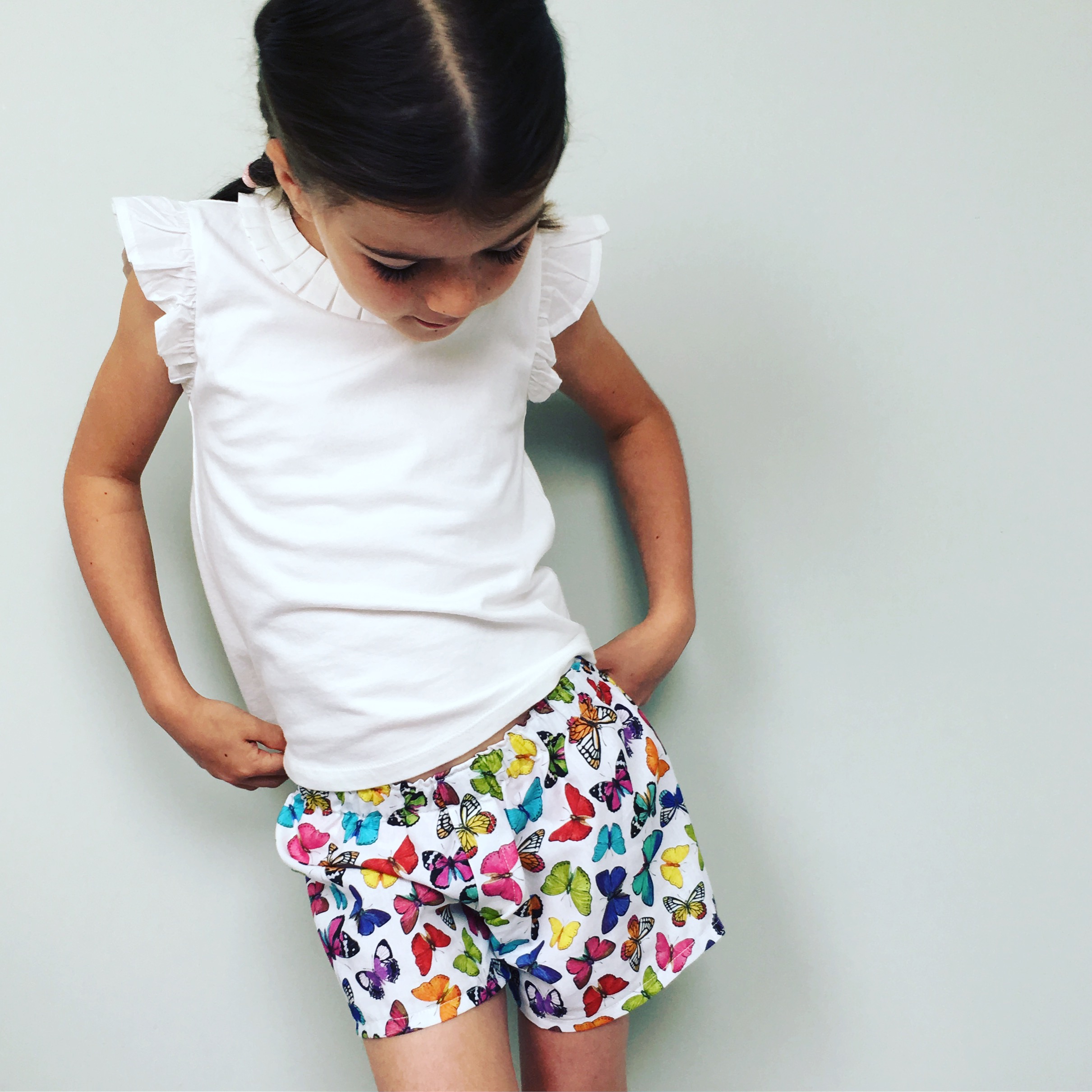 Ruffle top shorts