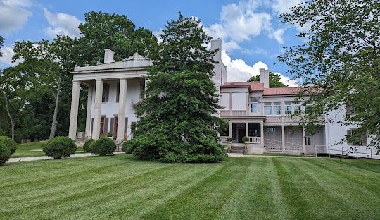 A front view of Belle Meade Mansion