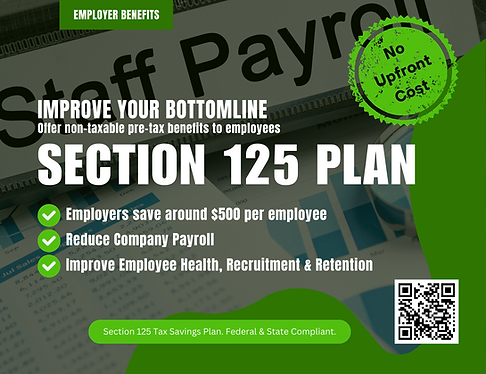 Section 125 Plan Employer Benefits