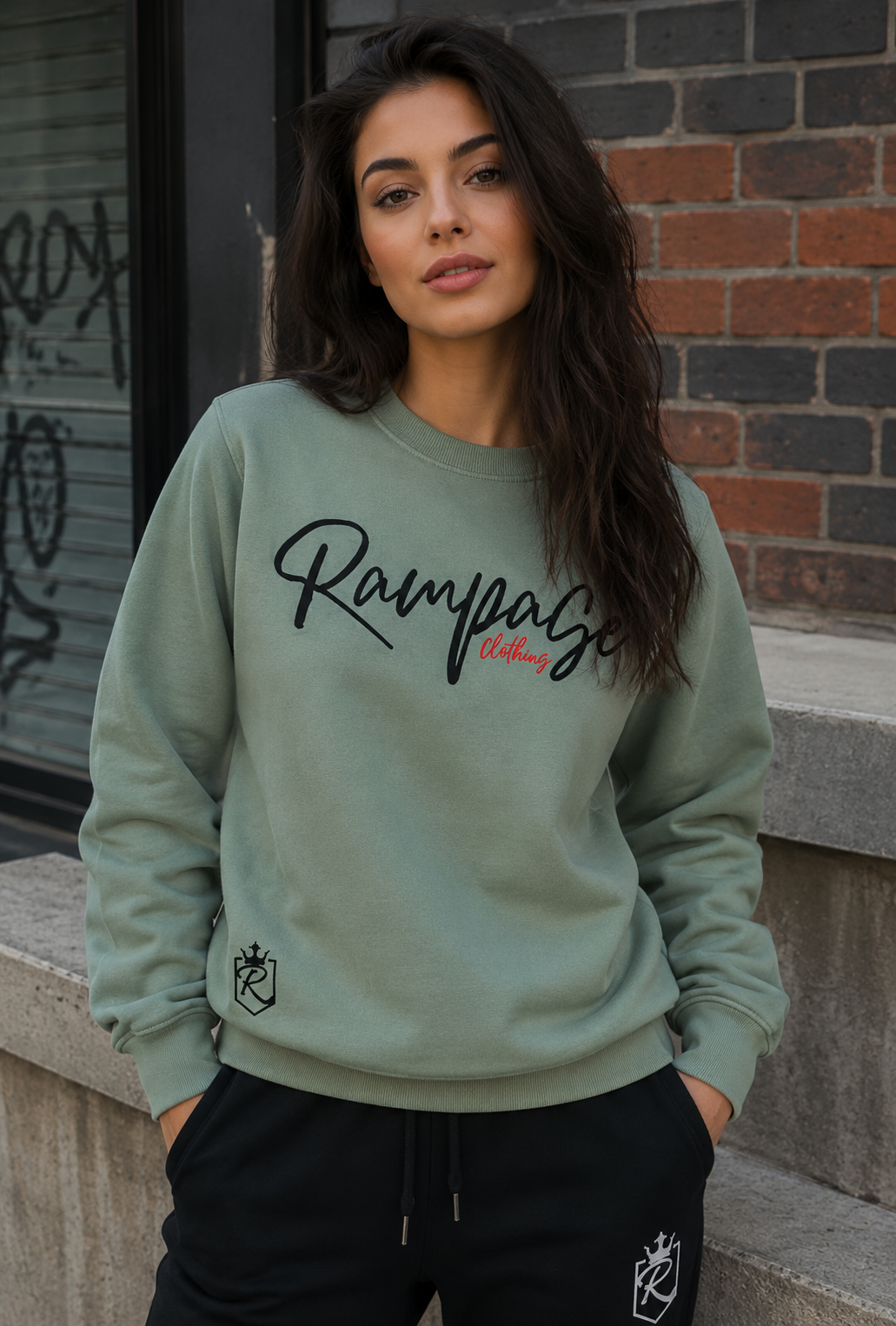 Women's Rampage Queen Crew - Sage