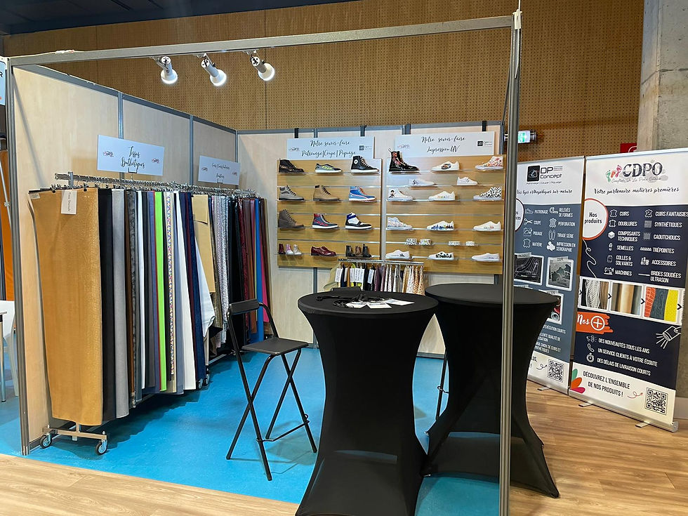 Photo du stand de DP Concept lors des journées de l'appareillage du pied