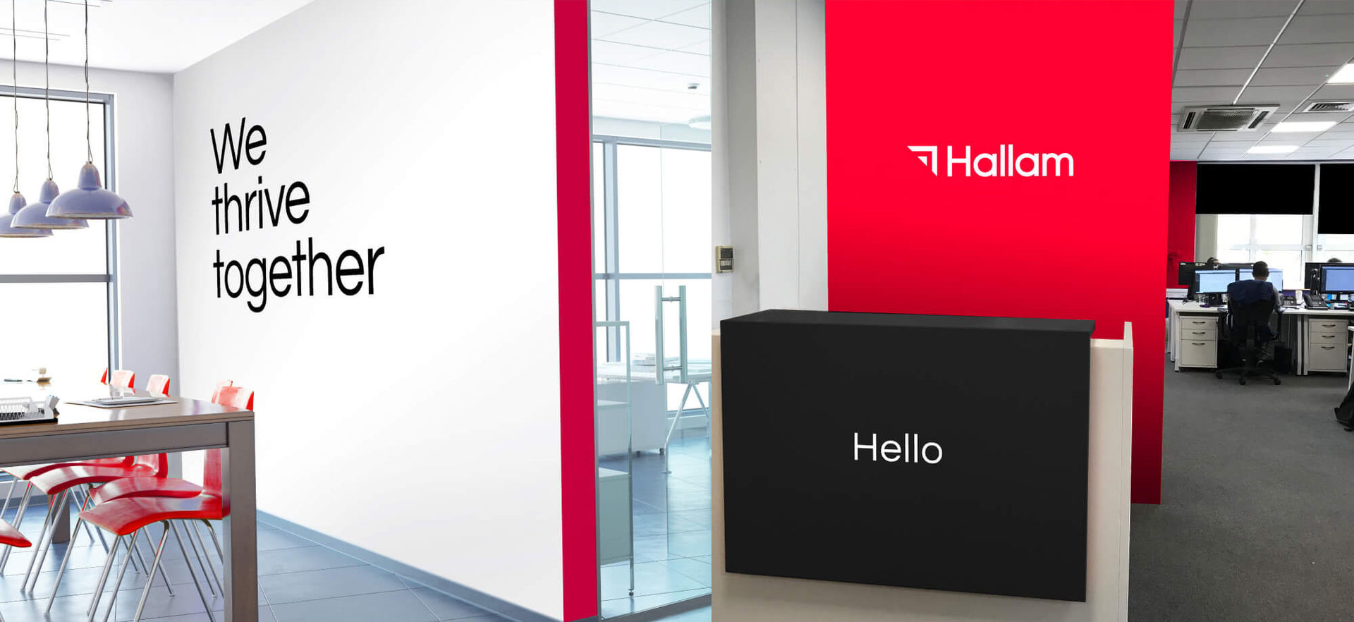 Hallam office branding