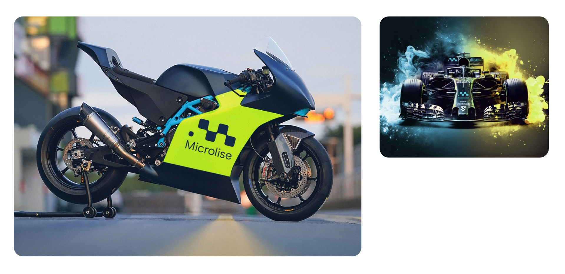 Microlise branded sponsored bike