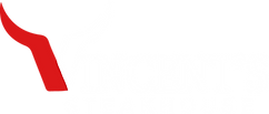 Vincent's Steakhouse logo with red and white bull horns