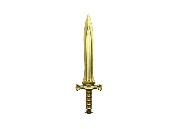 Gold Broad Sword Weapon for Army Knight soldier