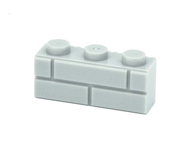 Grey Brick 1X3 Construction brick piece