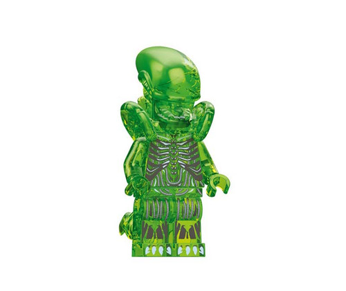 Clear Green Alien Xenomorph Horror Movie Monster Minifigure