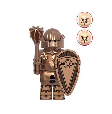 Gothic Knight Castle Soldier Bronze Armor Minifigure