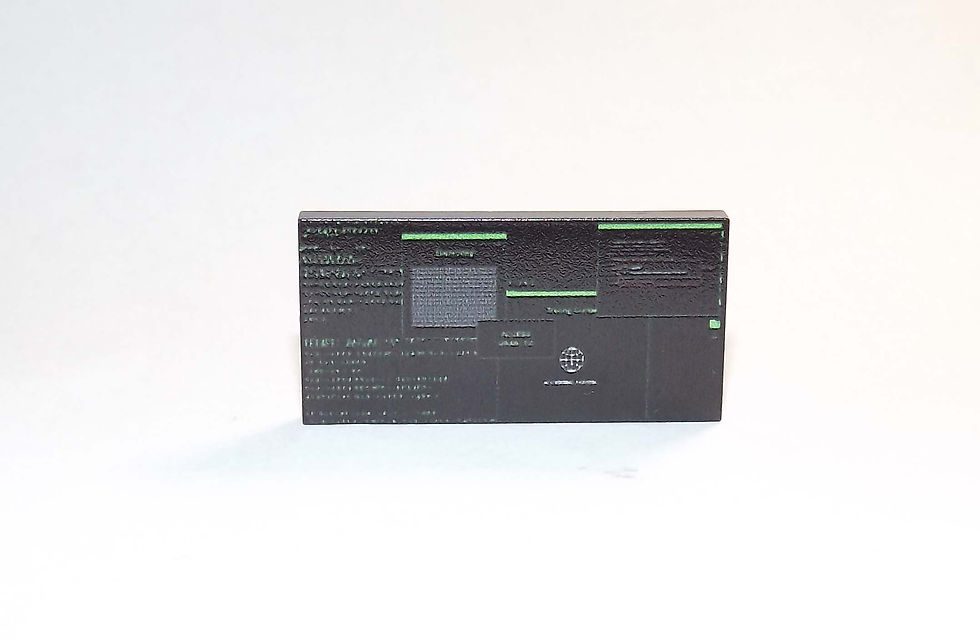 Computer Screen Black Grey Green 4X2 construction piece