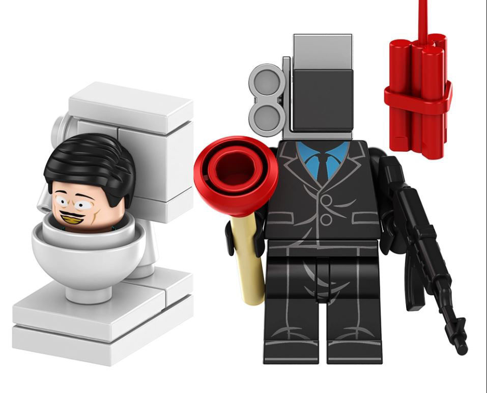 Monitor Person Skibidi Toilet TV Show Cartoon Minifigure