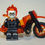 Thumbnail: Ghost Panther Ghost Rider with motorcycle Minifigure