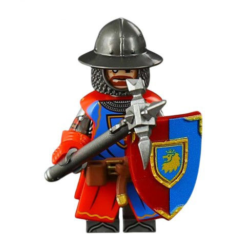 Blue Red Lion Knight Castle soldier Minifigure