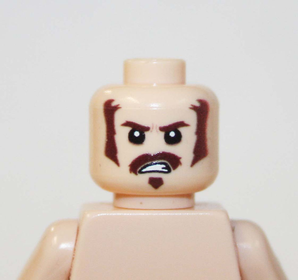 Head western Angry Minifigure head DIY