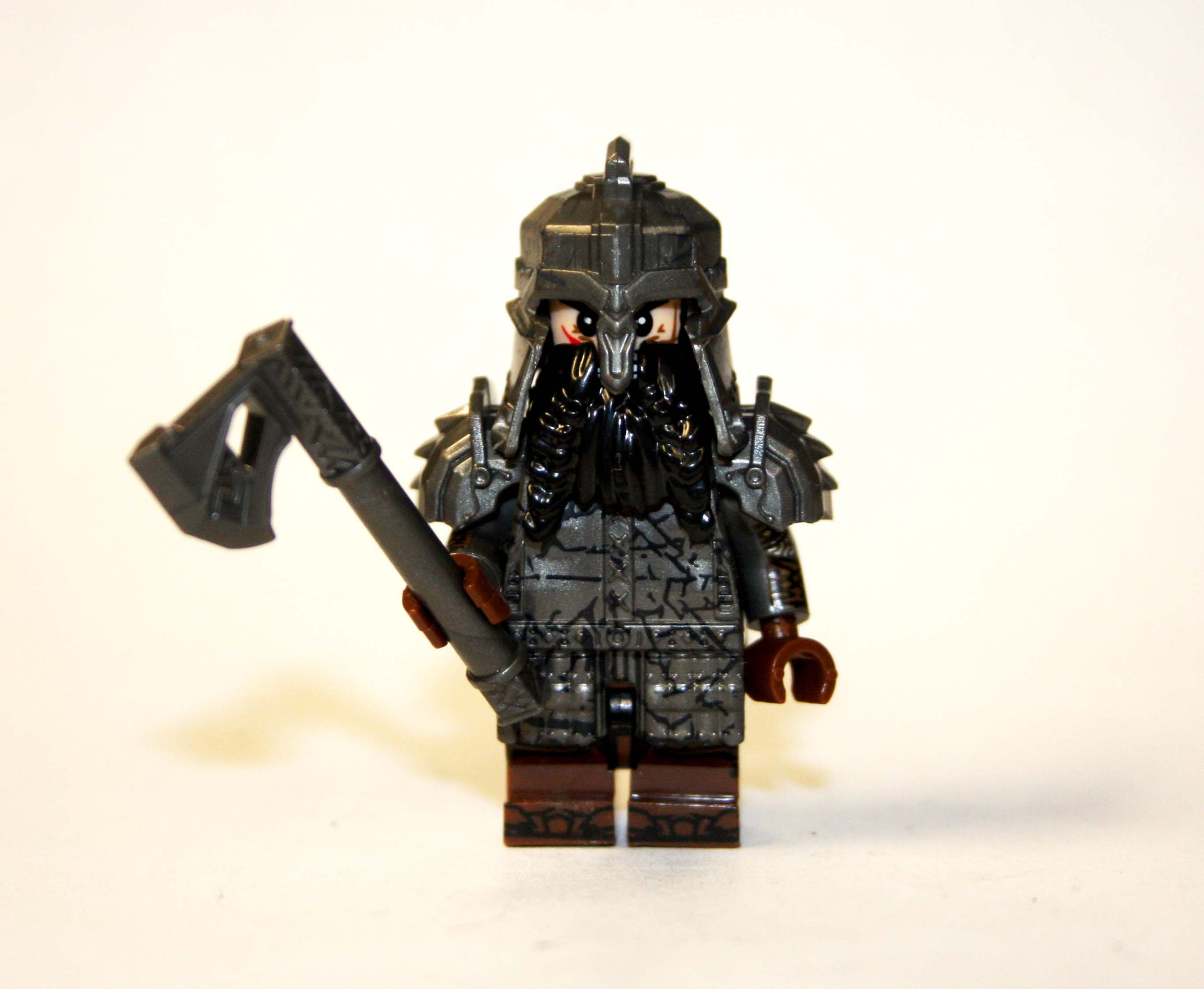 Dwarf Warrior Battle Damage Armor LOTR Lord of the Rings Hobbit Minifigure