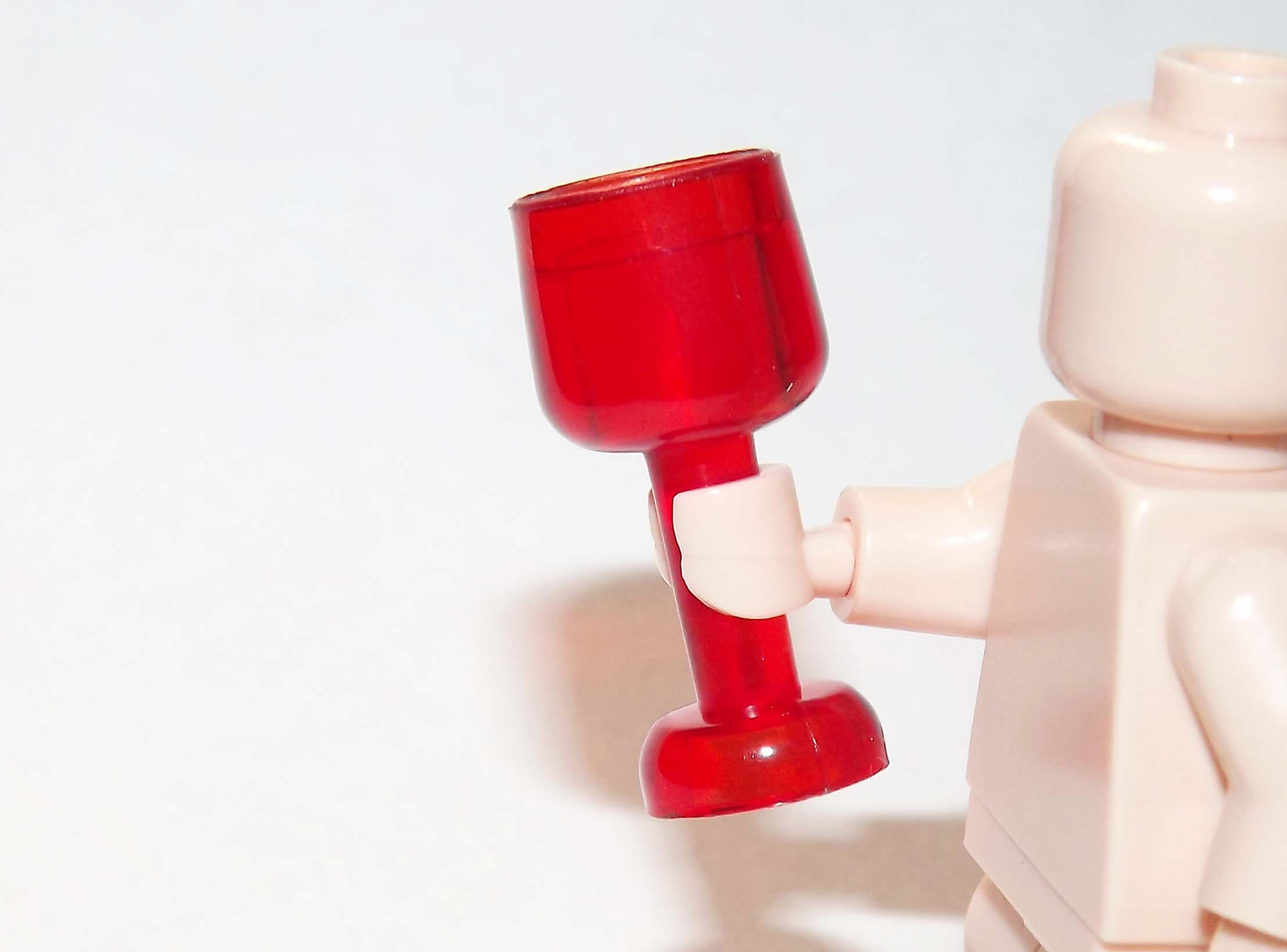 Red clear Goblet Drinking cup glass